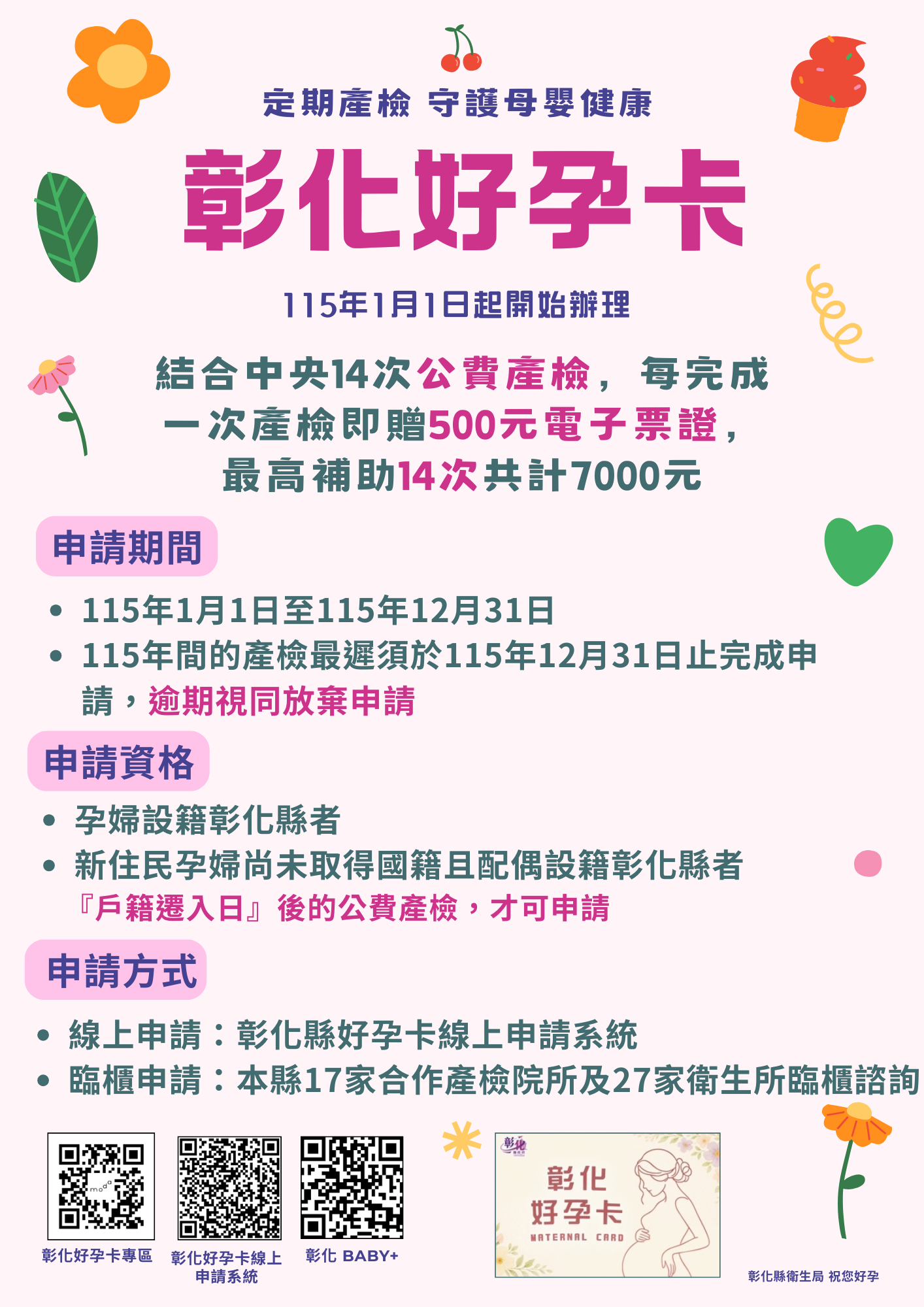 彰化好孕卡|定期產檢 守護母嬰健康🏻_複製宣傳圖片